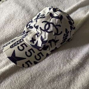 Chanel Navy and White Cap